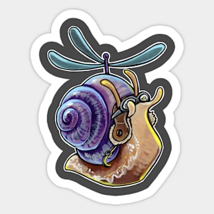 Flying snail Sticker